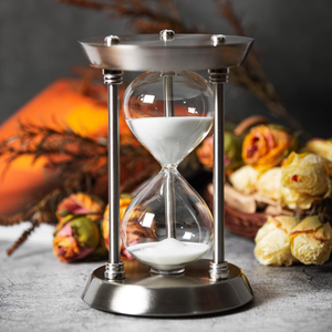 Silver Metal Hourglass <b>Sand</b> Timer Decorative Glass <b>Sand</b> Clock Vintage Tabletop Timer for Home Office Desk Decor Gift - Product Image 6