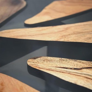 Table de salle à manger et de café de luxe moderne en bois d'acacia et résine, faite à la main, étanche, pour salon, mariage, anniversaire, retraite, Diwali - Product Image 4