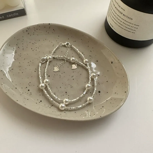 S925 Sterling Silver Shijiazu Broken Silver Necklace French Retro Elegant Cool Elegant Gympanic <b>Bead</b> Chain Jewelry - Product Image 2