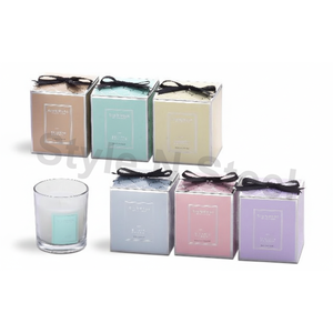 Vela Aromática en Vaso de Vidrio SIM & ROSS con Lazo, Decoración para el Hogar, Bodas, Navidad, Pascua, Cumpleaños y San Valentín - Product Image 1