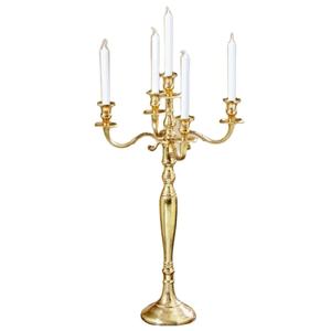 Candélabres à 5 bras avec fleur pour centres de Table de mariage/candélabres à 5 bras-centre de Table de mariage-bougie en argent - Product Image 1