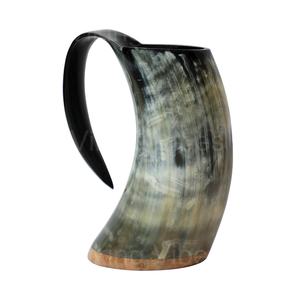 Mug en corne de Viking poli, écologique, nouveau design, corne naturelle, motif uni, moderne, portable, idée cadeau pour fête - Product Image 1