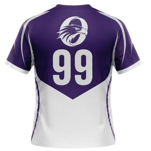 Uniforme de Balonmano Bicolor Morado y Blanco para Hombre, Jersey de Manga Corta, Ropa Deportiva de Equipo, Prenda Deportiva de Poliéster de Alto Rendimiento - Product Image 2
