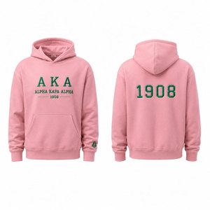 เสื้อฮู้ด Alpha Kapa Alpha Sorority AKA สีชมพูเขียว 1908 Greek Life เสื้อสเวตเชิ้ตลำลองสำหรับใส่ทุกวัน - Product Image 4