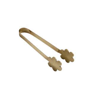 Ultimate Design Antique Brass Finish Metal Tongs with Shell Design Serving Utensil for <b>Bar</b> Home Party Use - Product Image 3