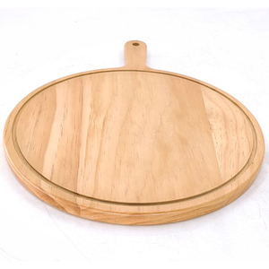 Juego de tablas redondas de madera de acacia ecológicas para servir pizza, tabla para cortar pizza, bandeja para pizza, calidad exclusiva, precio de fábrica - Product Image 3