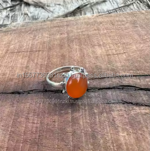 Anillo de cornalina Natural de Plata de Ley 925, anillo de boda de diseñador hecho a mano con chapado en rodio, regalo de San Valentín para ella - Product Image 4