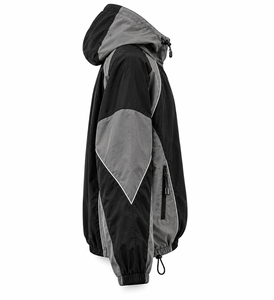 Custom Black Grey <b>Windbreaker</b> Pants <b>Vintage</b> Color Block Nylon Track Pants Streetwear Jogger Manufacturer - Product Image 6