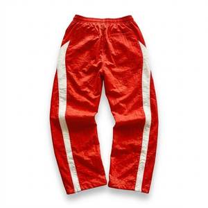 Artículos de Alta Venta, Conjuntos de Pantalones Cortavientos de Nailon Rojos y Blancos con Logotipo Personalizado para Hombre, Ropa Deportiva Transpirable, Chaquetas de Estilo Urbano para Hombre - Product Image 5