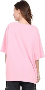 T-shirt en coton écologique pour femme, style décontracté, motif uni, coupe ample, design ajusté, logo personnalisé, été - Product Image 4