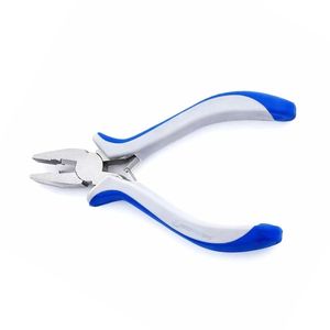 <b>Side</b> Cutters Jewelry Making Tool Blue Handle Carbon Steel Flush Cutting Nipper Precision Beading Crafting Wire Cutting Tool - Product Image 2