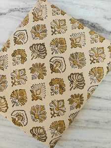 Floral Print Hand Block Cotton Fabric Artisan Made <b>Material</b> <b>for</b> <b>Sewing</b>, Garment Making, Quilting & Wholesale Supply - Product Image 5
