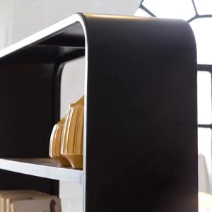 Meuble bar noir Vandana Grand Merino avec étagères en bois de manguier - Meuble bar - Product Image 5