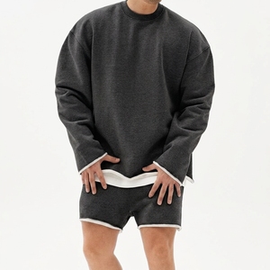 Wholesale Unisex Premium Heavyweight Terry Crewneck <b>Sweatshirt</b> Multi Color Chest Pocket Logo Patch Durable Stitching Eco - Product Image 6