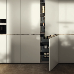 Ensemble d'armoires de cuisine modernes en bois blanc sur mesure JY Project, armoire de garde-manger modulaire, îlot, prêt à assembler, utilisation hôtelière de luxe - Product Image 3
