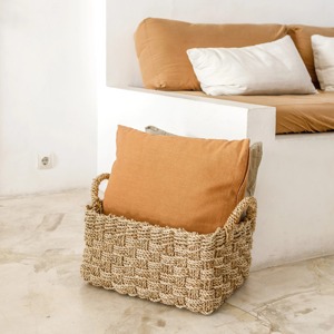 Set of 3 Square Woven Seagrass <b>Baskets</b> Handmade <b>Storage</b> <b>Basket</b> Wholesale eco-friendly Made in Vietnam - Product Image 4