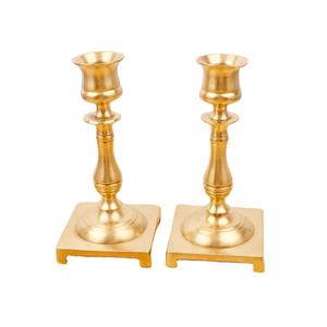 เชิงเทียนทองเหลืองหรูหราทันสมัยดีไซน์ใหม่ทำจากโลหะสลักลายนูนสำหรับตกแต่งบ้านเทศกาลคริสต์มาส - Product Image 1