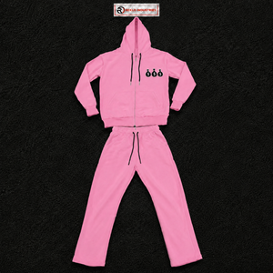 Conjunto Deportivo Rosa con Logotipo de Bolsa de Dinero para Hombre, Sudadera con Capucha Premium y Pantalones Jogger, Ropa Deportiva Casual de Calle, Felpa Suave - Product Image 5
