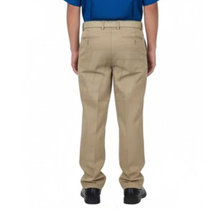 Boys Primary School Uniform Khaki <b>Pants</b> With Blue Shirt And Red Tie Cotton Oxford Fabric School Wear - Product Image 4