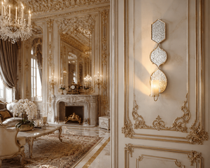 Escultura de Pared Ovalada de Latón de Estilo Barroco Contemporáneo Grand Venetian de Jansons Company, Paquete Multipieza con Detalles Ornamentales Elaborados - Product Image 1