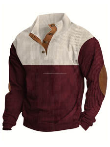 Sudadera con Capucha de Felpa 100% Algodón para Hombre, Estilo Casual, Color Sólido, Bloques de Color, Ropa Deportiva de Invierno, Lavada, Teñida, Bordada Digitalmente - Product Image 4