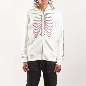 Nouveau Hoodie SKULL Homme 2026 le plus vendu, entièrement zippé, en tissu satiné doux et unique, idéal pour le printemps, couleur unie, décontracté - Product Image 4