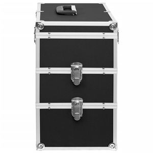 Trousse de Maquillage en Aluminium Noir 37x24x40 cm – Organisateur Premium pour Cosmétiques et Produits de Beauté - Product Image 5
