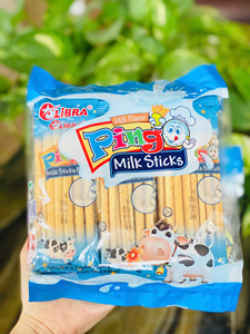 บิสกิตแท่งนมหวานเนื้อครีม รสกรอบ บรรจุในถุง ขนมเพื่อสุขภาพ ทานได้ทุกวัน สำหรับออฟฟิศ โรงเรียน และการเดินทาง 186 กรัม - Product Image 5