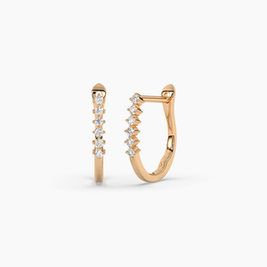 Modernos Pendientes de Aro de Oro Blanco de 14 Quilates con Diamantes Cultivados en Laboratorio, Certificados por IGI, para Mujer, Regalo de Boda, Joyería de Lujo para Uso Diario - Product Image 2