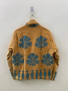 Handmade <b>Velvet</b> Suzani Embroidered Coat | Artisan Statement <b>Jacket</b> |Ethnic Outerwear | Gift For Her |Duster <b>Jacket</b> - Product Image 2