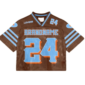 Camisetas de Fútbol Americano Retro Sublimadas Personalizadas para Hombre, Diseños Personalizados, Malla de Poliéster, Corte Cuadrado - Product Image 2