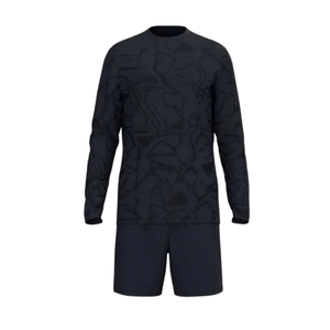 Ensemble de gardien de but Tonal Contour, maillot à col rond à manches longues, short, uniforme de football pour hommes, séchage rapide, écologique, respirant, polyester - Product Image 1