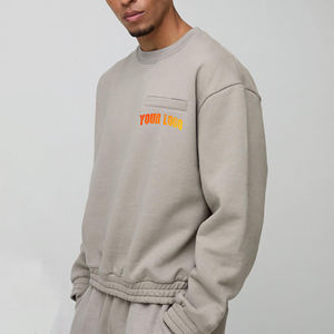 เสื้อสเวตเชิ้ตคอกลมผู้ชาย ทรงปกติ พิมพ์ลาย ผ้าถัก คอตตอน สวมใส่สบาย ระบายอากาศได้ดี มีกระเป๋า เหมาะสำหรับใส่ในฤดูหนาว - Product Image 4