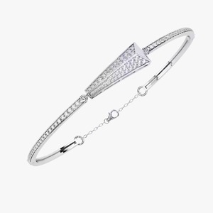 Round Shape Diamond Tennis Bracelet Minimalist Gold Stackable Bracelet Romantic Anniversary Gift for Wife for Parties - Product Image 4