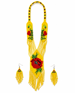 Multilayer Colorful Seed Bead <b>Necklace</b> Handmade Boho <b>Statement</b> Jewelry Ethnic Fashion Beaded <b>Necklace</b> Set - Product Image 1