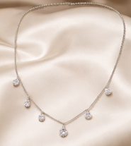 Collar de compromiso unisex SB de oro blanco de 9k, color F, elegante, con diamante cultivado en laboratorio de corte brillante redondo, listo para enviar - Product Image 3