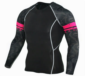 เสื้อรัดรูป MMA Rush GUARD แขนยาวพิมพ์ลายแบบระเหิด Jitsu grappling BJJ - Product Image 1