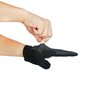 Guantes de Motocross y Ciclismo de Dedo Completo con Estampado Geométrico, Transpirables, Antideslizantes, con Cierre de Gancho y Bucle, Material de PU, Poliuretano - Product Image 3