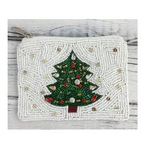 Christmas Seed Beaded Handmade Mini <b>Coin</b> <b>Purse</b> Durable Creative Zipper Closure Small Saving Pouch for <b>Coin</b> Collecting Party - Product Image 4