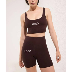 Conjunto Deportivo de Alta Calidad para Yoga, Ropa Deportiva para Mujer, Bra Deportivo y Leggings Cortos de Alta Elasticidad, Conjunto de 2 Piezas para Entrenamiento - Product Image 3