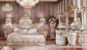 Lit Queen Size en noyer avec table d'appoint Lit Queen Size en bois de teck fait à la main Lit polonais brillant moderne avec table d'appoint - Product Image 4