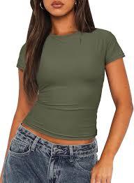 T-shirt pour femme en coton premium, à manches courtes, uni, coupe ajustée, doux et respirant, idéal pour l'été, personnalisable avec logo. - Product Image 3