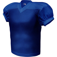 Jersey Sepak Bola Amerika Putih V-Neck Lengan Pendek Bahan Mesh Bernapas Pakaian Olahraga Pria Dewasa Regular Fit 100% Poliester