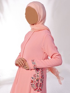 Latest Design Premium Quality Pink Color Frock Open Abaya Traditional Muslim <b>Long</b> Gown <b>Dress</b> Females Burqa Abaya Breathable - Product Image 4