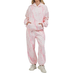 Wholesale Women Casual Solid Color Sweating Hoodie and Jogger <b>Set</b> Cozy for Wear Outfit - Product Image 4