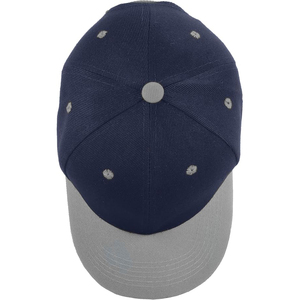 Gorras de Béisbol de Tela de Rizo de Algodón, Nueva Moda Unisex, Visera Curva con Correa Ajustable en Combinación de Colores Azul Gris - Product Image 3