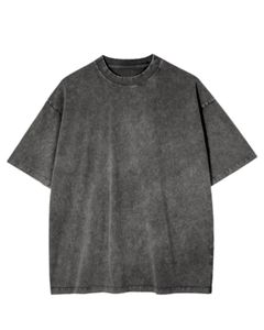 Camiseta de hombre de talla grande con lavado ácido, estilo vintage, algodón grueso, oversize, de moda, ligera, recién llegada, precio al por mayor - Product Image 4