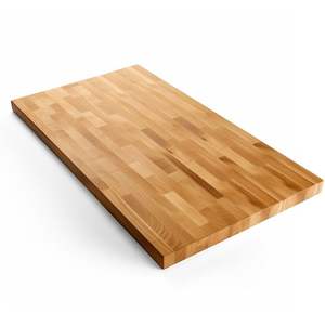 Encimera de Cocina de Madera de Caucho Sólido, Tablero de Cocina Tipo Butcher Block, Grosor Personalizado, Acabado Natural - Product Image 3