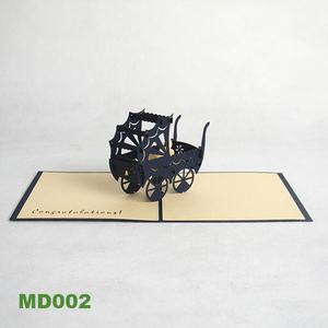 Custom <b>Handmade</b> 3D Pop-up Greeting Cards High Quality Gloss Varnishing Kraft <b>Paper</b> Offset UV Printing Model, Baby Cariage. - Product Image 6