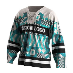 Ropa Deportiva Personalizada, Transpirable, 100% Poliéster, Sublimación, Sarga Bordada, Jersey de Hockey sobre Hielo, Se Acepta Logotipo OEM - Product Image 3